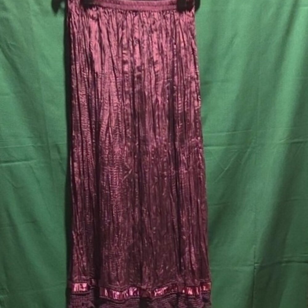 Carole Little Plum Maxi Skirt with Lace Detail